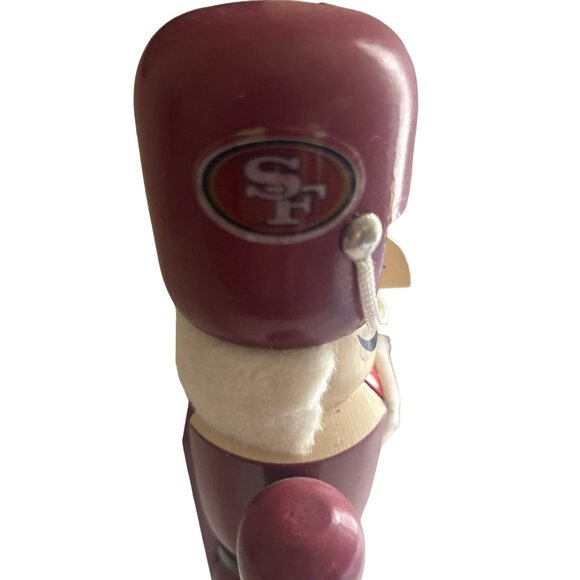 San Francisco 49ers Wooden Nutcracker 13-Inch Tall Football Player - Picture 8 of 10